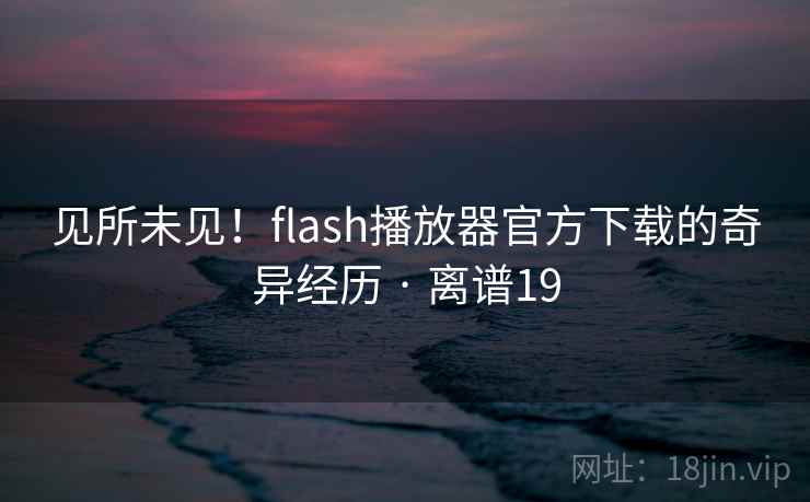 见所未见！flash播放器官方下载的奇异经历 · 离谱19